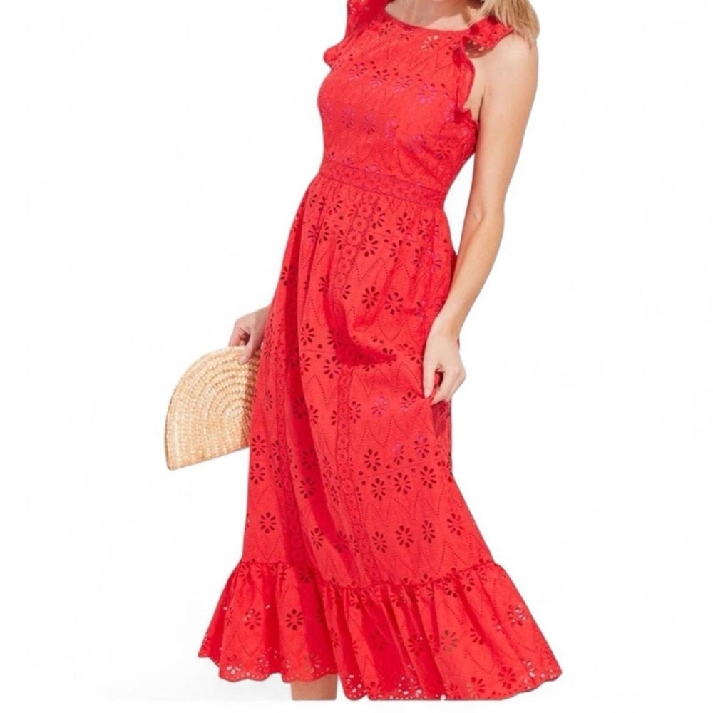 ❤️ Vineyard Vines Red Eyelet Maxi Dress ❤️
